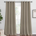 NICETOWN Taupe Blackout Curtains Panels for Bedroom, 2 Panels, 52 x 92 Inch, 3 Pass Microfiber Noise Reducing Thermal Insulated Solid Ring Top Blackout Window Drapes