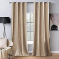 MIULEE Velvet Curtains Camel Beige 52 x 84 Inch Length Set of 2