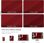 CUCRAF Red Blackout Curtains 72 inch Length 2 Panels Set, Rod Pocket Room Darkening Drapes for Bedroom Living Room, Insulated Thermal Light Blocking Window Curtain (W52 x L72 Inch)