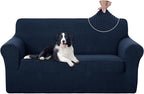 U-NICE HOME Oversized Stretch Loveseat Couch Cover Sofa Covers Washable Sofa Slipcover Furniture Protector for 2 Cushion Couch Sofa Pet Friendly, Navy