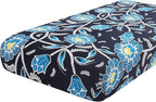 hyha Printed Couch Cushion Covers, Floral Sofa Covers Washable for 3 Cushion Couch, Stretch Pattern Outdoor Cushion Covers for Patio Furniture with Elastic Bottom(Large, Bluebell)