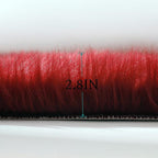 linmopm Faux Fur Rug Sheepskin Shag Fluffy Fuzzy Red 2x6 ft Runner Rugs for Bedroom Bedside Bed Floor Living Room Plush High-Density Cushion Carpet Super Sofa Cover