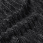 BEDELITE Fleece Blanket King Size – 3D Ribbed Jacquard Soft and Warm Decorative Fuzzy Blankets – Cozy, Fluffy, Plush Lightweight Throw Blankets for Couch, Bed, Sofa(Black, 108x90 inches)