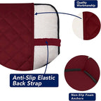 PureFit Reversible Quilted Sofa Cover, Water Resistant Slipcover Furniture Protector, Washable Couch Cover with Non Slip and Elastic Straps for Kids, Pets (Oversized Sofa, Red/Ivory)