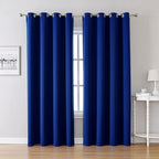 ChrisDowa Blackout Curtains 120 Inches Long 2 Panels Set for Living Room, Grommet Thermal Insulated Room Darkening Curtains for Bedroom (Royal Blue, 52 x 120 Inch)
