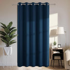 Joydeco Blackout Patio Sliding Door Curtains 96 Inches Long, Grommet Privacy Room Divider Curtains, Extra Wide Thermal Blackout Drapes for Bedroom Living Room (Navy Blue, 70Wx96L, 1 Panel)