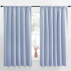 NICETOWN Blackout Curtains for Bedroom, Blackout Curtain Panels, Vintage Blue, 1 Pair, 70 by 63-inch, Window Treatment Energy Saving Thermal Insulated Solid Rod Pocket Blackout Drapes/Draperies