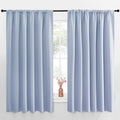 NICETOWN Blackout Curtains for Bedroom, Blackout Curtain Panels, Vintage Blue, 1 Pair, 70 by 63-inch, Window Treatment Energy Saving Thermal Insulated Solid Rod Pocket Blackout Drapes/Draperies