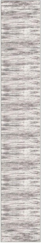 KOZYFLY Modern Abstract Hallway Runner, 2x12 Washable Rug Runner Non-Slip Soft Striped Kitchen Runner Rug, Grey/Light Beige/Brown Print Carpet for Entryway Bathroom
