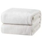Bedsure GentleSoft White Fleece Throw Blanket - Mothers Birthday Gifts for Women 300GSM Blankets for Couch, Sofa, Bed, Soft Lightweight Plush Cozy Throws for Toddlers, 50x60 inches