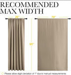 NICETOWN 2 Panels Blackout Curtains, Rod Pocket Thermal Insulated Drapess for Bedroom, Privacy Protection Easy-Care Heavy Duty Curtains for Living Room/Dining Room, W70 x L95 inches, Soft Taupe