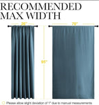 NICETOWN 2 Panels Blackout Curtains, Rod Pocket Thermal Insulated Drapess for Bedroom, Privacy Protection Easy-Care Heavy Duty Curtains for Living Room/Dining Room, W70 x L95 inches, Smoky Blue