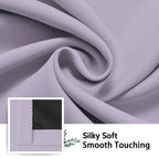SimpleHome Lilac 100% Blackout Curtains Room Darkening Living Room 54 Inch