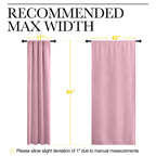NICETOWN Blackout Curtains for Living Curtains, Rouge Pink, 2 Panels, 42 by 84, Room Darkening Window Curtain Panels, Easy-Care Solid Thermal Insulated Draperies/Drapes for Daughter Room