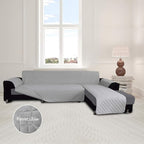 Easy-Going L Shape Sofa Slipcover - Reversible Couch Cover - Furniture Protector for Pets - Small, Light Gray
