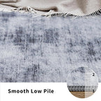 Toneed Entryway Runner Rug 2x8 for Hallway Kitchen, Washable Non-Slip Rug Runner for Indoor Entrance, Laundry Room, Bedroom, Low Pile, Abstract Grey