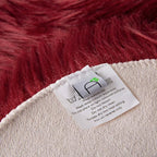 Ashler Faux Fur Rug, Deep Red Area Rugs, Fluffy Sheepskin Fur Rug, Fuzzy Ultra Soft 2 x 6 Ft Rugs, Machine Washable Shag Rug, Nursery Throw Rugs for Bed, Living Room