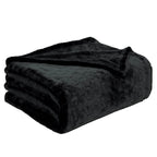 TOONOW Fleece Blanket Fuzzy Plush Throw Blanket 50" x 60", Super Soft Fluffy Bed Blanket Geometric Pattern Comfy Microfiber Flannel Blankets for Couch, Bed, Sofa, Black