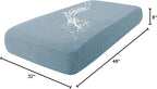 hyha Waterproof Couch Cushion Covers for Pets, Non Slip Sofa Seat Cover for Dogs Washable, Soft Thick Stretch Jacquard Fabric, Sofa Slipcovers with Elastic Bottom (1 Piece for Medium, Lake Blue)