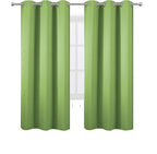 LEMOMO Light Green Thermal Blackout Curtains/42 x 72 Inch/Set of 2 Panels Room Darkening Curtains for Bedroom