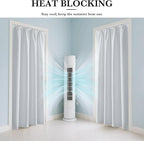 RYB HOME Short White 100% Blackout Curtains for Small Window