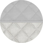 PureFit Reversible Quilted Sofa Cover, Water Resistant Slipcover Furniture Protector, Washable Couch Cover with Non Slip and Elastic Straps for Kids, Dogs, Pets (Oversized Loveseat, Light Gray/Ivory)