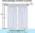 Simplebrand Lemon Sheer Curtains 63 Inch Length 2 Panels, Rod Pocket Solid Color Window Sheer Curtain Panels, Elegant Curtains & Drapes for Living Room, Bedroom 2 Panels (Ivory, 42" W x 63" L)