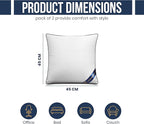 Utopia Bedding Throw Pillow Inserts (Pack of 2, White), 18 x 18 Inches Decorative Indoor Pillows for Sofa, Bed, Couch, Cushion Sham Stuffer