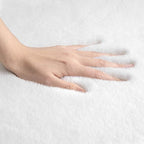 Ashler Faux Fur Rug, Ultra Soft Faux Rabbit Fur, White Area Rugs, 2.2 x 6 Feet Rectangle, Machine Washable Nursery Decor Throw Rugs for Bedroom, Kids Room, Living Room