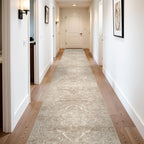 3x20 Washable Runner Rug: Vintage Non Slip Long Hallway Rugs NaturalBeige