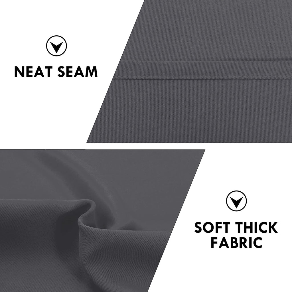 DWCN Wide Blackout Curtains for Bedroom 60 x 63 Inch Long Dark Grey