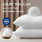 MIULEE 12x20 Pillow Inserts with Cotton Cover,Set of 4 100% Virgin Microfiber Throw Pillows for Couch Sofa and Bed