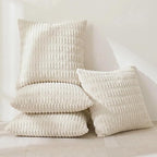Fancy Homi 4 Packs Decorative Throw Pillow Covers for Living Room Couch Bed, Modern Farmhouse Boho Home Décor Accent Cushion Case, 20" x 20", Cream