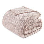 Exclusivo Mezcla Soft Fleece Bed Blanket Twin Size, 60”x80”, Pink