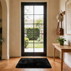 Ophanie Small Black Entryway Throw Rugs for Bedroom, 2x3 Mini Area Rug, Affordable Non Slip Fluffy Carpet, Fuzzy Soft Living Room Rug, Home Decor Aesthetic, Nursery