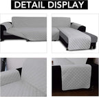 Easy-Going Sofa Slipcover L Shape Sofa Cover Sectional Couch Cover Furniture Protector Mat for Pets Dog Cat (Large,Light Gray/Light Gray)