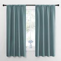 NICETOWN Greyish Blue Blackout Curtains Panels for Window, Thermal Insulated Rod Pocket Blackout Drapes/Draperies for Living Room (2 Panels, W42 x L63 inches)