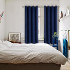 BGment Navy Blue Blackout Curtains for Bedroom 63 Inch Long - 2 Panels