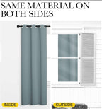 NICETOWN Bedroom Curtains Blackout Drapery Panels, 2 Panels, 42 x 54 Inch, Stormy Sea, 3 Pass Microfiber Thermal Insulated Solid Ring Top Blackout Window Curtains/Drapes