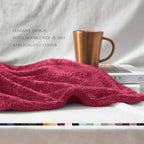 Exclusivo Mezcla Plush Fuzzy Fleece Bed Blanket Twin Size, Super Soft, Fluffy and Warm Blankets for Couch, Bed, All Season (Deep Red, 90x66 inches)