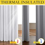 NICETOWN 100% Absolutely Blackout Linen Curtains with Thermal Insulated White Liner, White, 42 inches Wide, 45 inches Length Energy Saving Curtains for Cupboard 2 Panels Set, Vertical Blinds