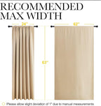 NICETOWN Room Darkening Curtains for Bedroom - Triple Weave Home Decoration Thermal Insulated Solid Drapes for Kitchen (Biscotti Beige, Set of 2 Panels, 62 x 63 Inch)
