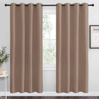NICETOWN Cappuccino Blackout Curtains for Kitchen 55" w x 78" L 2 Panels