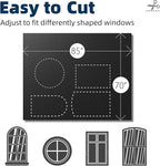 NIGHTON Portable Blackout Curtains 85"×70", Strong Hook and Loop Tape Strips with Adhesive, Cuttable Blackout Window Cover, 100% Black Out Material Blinds for Baby Nursery or Travel - Black
