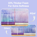 Ailyei Soft Runner Rugs for Bedroom Hallways, 2x4 Purple Rainbow Fluffy Shag Throw Area Rug Non Slip for Bedside Dorm, Long Shaggy Furry Carpet for Nursery Living Room