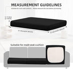 14Pcs Outdoor Cushion Covers, Patio Cushion Covers,Stretch Elastic Slipcovers, Replacement Washable & Reusable Furniture Protector for Patio Couch (Black,Cover Only)