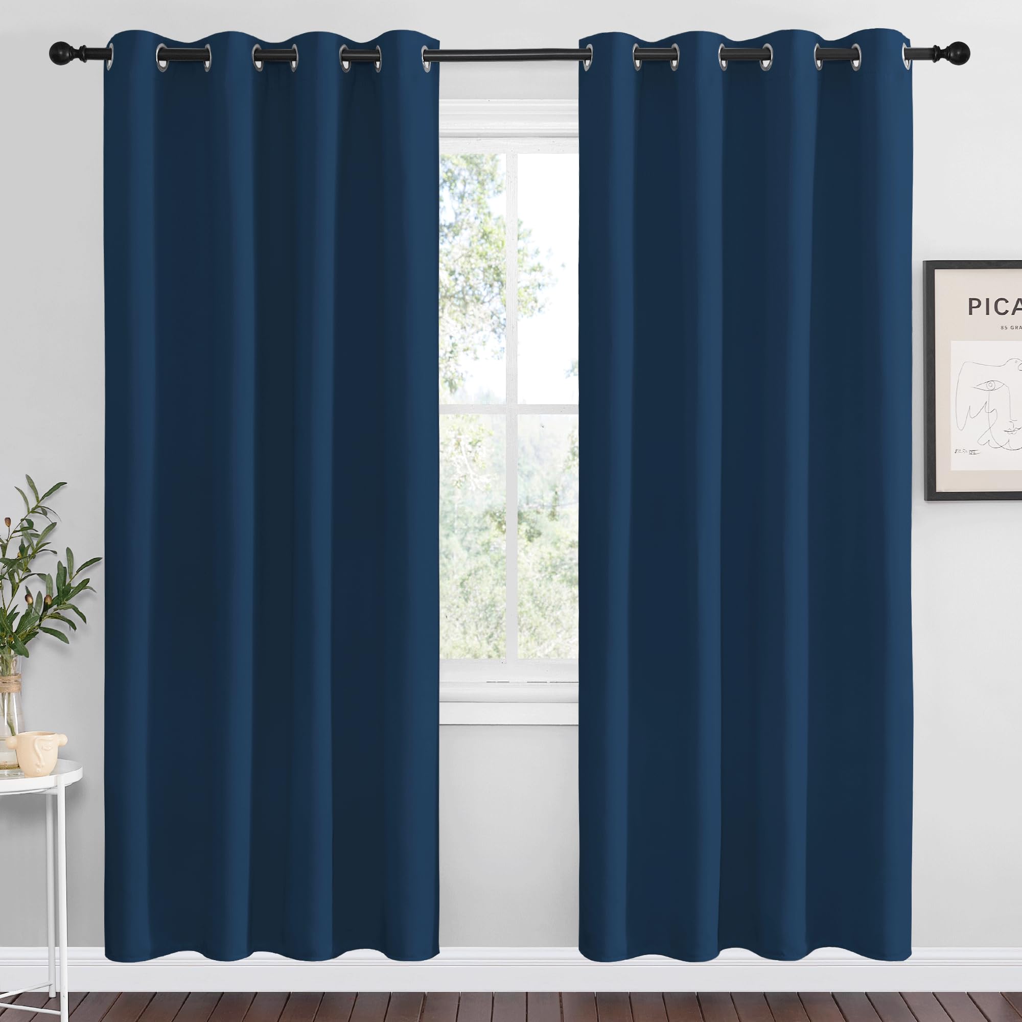 NICETOWN Cappuccino Blackout Curtains for Kitchen 55" w x 78" L 2 Panels