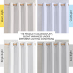 NICETOWN 100% Absolutely Blackout Linen Curtains with Thermal Insulated White Liner, Ivory, W52, 2 Pieces, Noise Reducing Textured Linen Look Curtains for Windows 90 inch Length for Classroom