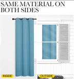NICETOWN Room Darkening Curtain Panels - Toddler Boy Bedroom Drapes with Grommet Top, Energy Smart Window Treatment Curtains(Teal Blue, 42 inches W x 95 inches L, 2 Panels)