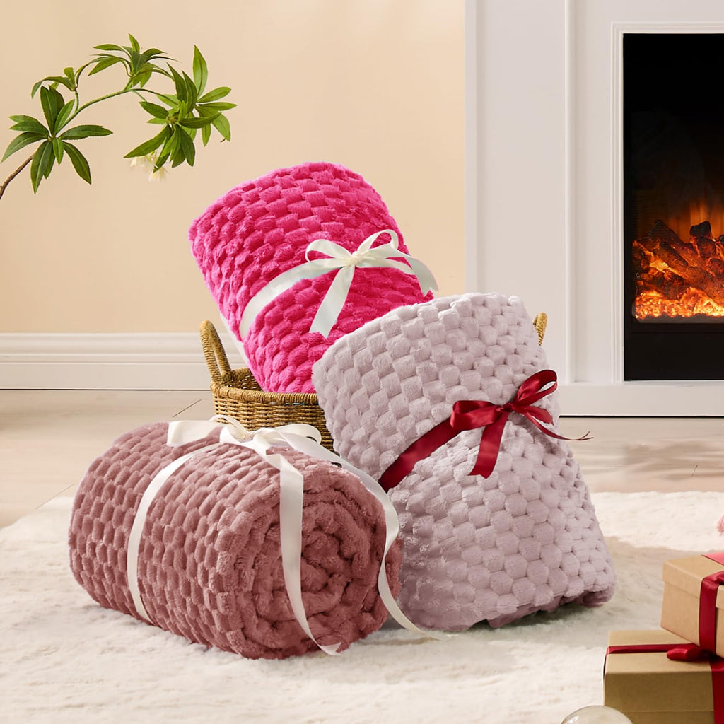 BEDELITE Hot Pink Throw Blanket for Couch, Soft Cozy Gifts for Women, 50*60